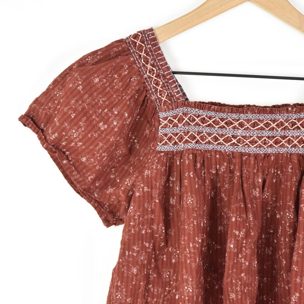 Madewell Square-Neck Smocked Top, XXS - Picture 8 of 8